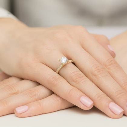 Pierścionek z Brylantami 0,96ct ze złota próby 585. W-0546/70